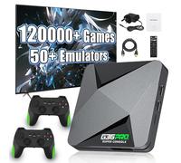 G36 PRO Retro Game Console, Video Emulator Games Console with Built in 120000+ Retro Game 50+ Emulator, EmuELEC & Android System, with 2 x 2.4G Wireless Controller, Plug and Play TV Video Games (256G)