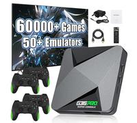 G36 PRO Retro Game Console, Video Emulator Games Console with Built in 60000+ Retro Game 50+ Emulator, EmuELEC & Android System, with 4 x 2.4G Wireless Controller, Plug and Play TV Video Games (128G)