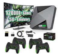 G36 Pro Retro Gaming Console,120000+ Games,50+ Emulators,Game box EmuELEC 4.3+Android 9.0 Dual System,with 4 Wireless 2.4GHz Controllers,4K HD Plug and Play Video Game Console,TV/PC/Projector (256G)