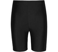 G3F Womens Ladies Shiny Lycra Cycling Shorts Seamless Soft Stretchy Dancing Running Gym Active Casual Sports Yoga Pants (as8, numeric, numeric_12, numeric_14, regular, regular, Black, 12-14)