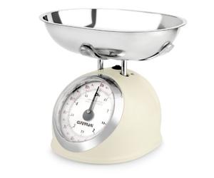 G3Ferrari Aska Mechanical Kitchen Scales - All metal construction - Ivory / Chrome finish