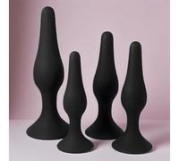 G3k-4 Pieces Exercise Anil Plug Kit Classic Durable Silicone Training Male Exercise Anil Plug Kit for Games in the Room