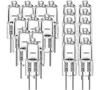 G4 20 Pcs 12V 10W Halogen Light Bulbs 2 Pin Clear Capsule Lamp Bulb, Warm White Light Clear Capsule for Cooker Lighting, Signal Lights, Track Lighting