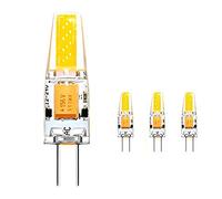 G4 3W LED Bulbs 3-Pack, G4 1505 COB LED Light Bulb Capsule, Equivalent to 25W Halogen, 200LM, AC/DC 12V-24V, 3000K Warm White, Non-dimmable 360 Degree Beam Angle (3-Pack)