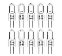 G4 Halogen Bulbs 10W 12V Dimmable Warm White 2700K, 2 Pin Clear Capsule Lamp for Cooking, Crystal Chandeliers, Track Lighting - Pack of 10