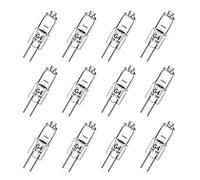 G4 Halogen Lamps, 12 V, 10 W, 480 lm, G4 Halogen 2800 K, Warm White, Capsule Bulbs, Dimmable, No Flickering Pack of 12