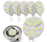 g4 JC Cool White 6000K 2W LED Bulb Equivalent to 12V 20W Halogen G4 Capsule Light - Mini 12 Volt 20 Watt LED for Cooker Hood Extractor Oven - Lamp 20w/12v Bipin - 6 Pack