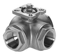 G4'' L-port 3-Way Stainless Steel Ball Valve ISO-Top 40bar - BL3SA