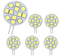 G4 LED Bulb 2W, AC/DC 12-24V, 200lm, Warm White 3000K, 12 x 5050 SMD, 20W Halogen Bulb Equivalent, Non-Dimmable, Round G4 LED Bulb, Pack of 6