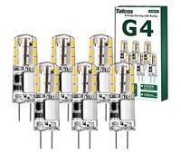 G4 LED Bulbs, 1.5 W Warm White LED G4 Pin Base, AC/DC 12 V with 180 LM Warm White 3000 K, Light Bulb G4 Bulb Replacement for 20 W Halogen Lamps, Non-Dimmable, No Flickering, Pack of 6