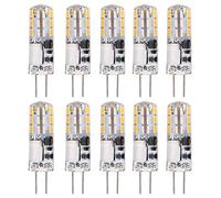 G4 LED Bulbs 10pcs 1.2W 12V T3 2800-3200K Non-Dimmable 50000 Hours for Under Cabinet Light, Kitchen Counter, Bathroom IP44