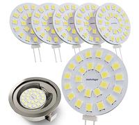 G4 LED Bulbs Cool White 6000K 2W equivalent to JC G4 12V 20W Halogen Capsule Light Bulb 2 Pin Base - Mini 12 Volt 20 Watt LED Bulb G 4 for Cooker Hood Extractor Oven - Lamp Bulb 20w/12v Bipin - 6 Pack