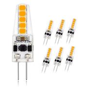 G4 LED Bulbs Dimmable 2W Equivalent to 20W Halogen Bulb 12V/24V AC/DC G4 Bi-Pin Base Led Lamps CRI 80+ Non Flicker 200LM 360° Beam Angle [Energy Class A](Natural White 4000K,6pack)