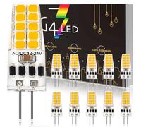 G4 LED Bulbs Dimmable, 4000K Natural White 300LM, 3W G4 LED Equivalent 30W G4 Halogen Lamps, AC/DC 12V-24V, Non Flicker, Bi-Pin Base JC Type Energy Saving LED Light Bulbs, 360° Beam Angle, 10 Pack