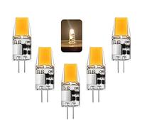 G4 LED Bulbs, G4 LED 5 W, Equivalent to 50 W G4 Halogen Bulbs, G4 LED Bulbs Warm White, 500 Lumens, G4 Bulb 12 V AC/DC, No Flickering, Non-Dimmable, 360° Beam Angle G4 Bulb, 5 Pcs
