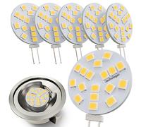 G4 LED Bulbs Natural White 5000K 2W equivalent to JC G4 12V 20W Halogen Capsule Light Bulb 2 Pin Base - Mini 12 Volt 20 Watt LED Bulb for Cooker Hood Extractor Oven - Lamp Bulb 20w/12v Bipin - 6pcs