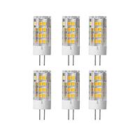 WANGPEI G4 LED Light Bulbs 5W Equivalent 50W Halogen Warm White 3000k 500 Lumen AC220-240V 360° Beam Angle Energy Saving G4 No Dimmable（Pack of 6） [Energy Class A++]