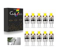 G4 LED Light Bulbs, AC/DC 12-24V 2W Dimmable G4 LED Lamp Cool white 6000K 180LM, Replacement for 20W Halogen Bulbs, No Flickering, 10pcs
