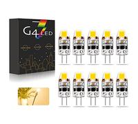 G4 LED Light Bulbs, AC/DC 12-24V 2W Dimmable G4 LED Lamp Natural White 4000K 180LM, Replacement for 20W Halogen Bulbs, No Flickering, 10pcs