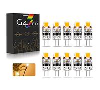 G4 LED Light Bulbs, AC/DC 12-24V 2W Dimmable G4 LED Lamp Warm White 3000K 180LM, Replacement for 20W Halogen Bulbs, No Flickering, 10pcs