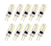G4 LED Pin Base 1.5 Watt Bulb AC220 V 24 SMD 3014 Energy Saving Light Bulb 6000 K Silicone Gel Equivalent to 15 W Halogen Lamps Pack of 10
