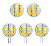 G4 LED Warm White Lamps 3 W AC/DC 12 V, 3000 K, 400 lm, Replacement for 30 W Halogen Bulbs, LED G4 Pin Base Light Bulb (5)