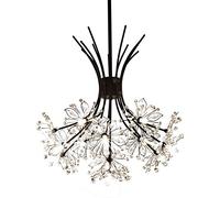 G4 Originality Warm Crystal Dandelion Chandelier Flush Mount During Light Firework Chandeliers Ceiling Light Fixtures for Living Room Bedroom Restaurant-Black. 13 Head