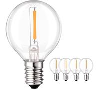 G40 Led Bulb Outdoor,1W E12 Led Globe G40 Bulbs, 2500k Warm White, Dimmable,LED Replacement Bulbs for Festoon Lights, 5 Pack(Suit for 24V Outdoor Garden Light)