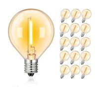 G40 Led Replacement Bulb DC 12V AC 110V 220V Amber Glass 1W E12 Screw Mini Bulb Warm White Vintage Globe Edison Light Bulb (DC 12V)