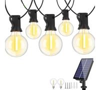 G40 Outdoor Solar String Light Garland LED Solar String Lights 24V Globe Hanging Lights 1Pcs(30M(98FT) 50BULB)
