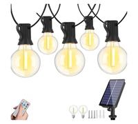 G40 Outdoor Solar String Light Garland LED Solar String Lights 24V Globe Waterproof Hanging Lights for Garden Backyard Cafe(7.6M(25FT) 10BULB,4set)