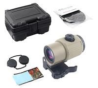G43 Magnifier, 3X Magnifier with Switch to Side Quick Detachable QD Mount for 20mm Rail (Sand)