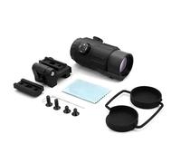G45 5X Magnifier Scope With Standard Spacer Mount & Side Filp Up QD Mount & Lens Protection Cover,CNC Aluminum Alloy,Green Film Glass (G45 Black)
