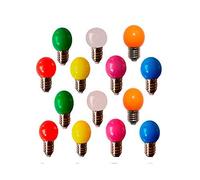 G45 LED Bulb 230 V 3 W E27 Assorted Colours Pack of 14