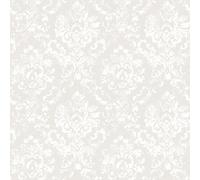 G45012 - Vintage Roses Damask Taupe White Galerie Wallpaper