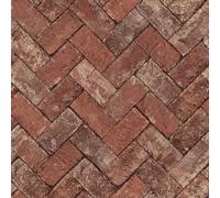 G45424 - Just Kitchens Herringbone Brick Red Galerie Wallpaper