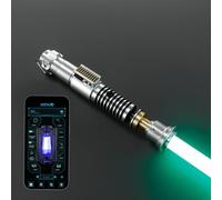G4E Lightsaber Age 14+ with Bluetooth App and Control Box, Smooth Swing, 16 Sound fonts, Infinite RGB Colour Change, Motion Control, Light Saber Stand, Blade Plug. Upgraded RGB v3.0. For Adults.