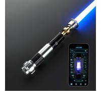 G4E Lightsaber with Bluetooth App Age 14+, Smooth Swing, 16 Sound fonts, Infinite RGB Colour Change, Motion Control. Upgraded RGB v3.0. Light Saber For Adults and Cosplay. (2-Tone RGB (Grey))
