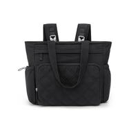 G4Free 3-IN-1 Baby Nappy Changing Bag Pram Tote Backpack, Taslan Nylon Baby Diaper Hospital Bag for Mum with Stroller Straps and Insulated Pockets, Black