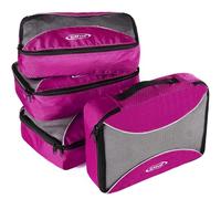 G4Free 3pcs/4pcs/6pcs/7pcs/9pcs Packing Cubes Suitcase Organiser Packing Bags Luggage Organiser Value Set for Travel Home Storage ((1S+2M+2L+1XL)-6PC, Pink)