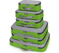 G4Free 3pcs/4pcs/6pcs/7pcs/9pcs Packing Cubes Suitcase Organiser Packing Bags Luggage Organiser Value Set for Travel Home Storage ((1S+2M+2L+1XL)-6PC, Green)