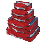 G4Free 4pcs/6pcs/7pcs Packing Cubes Suitcase Organiser Packing Bags Luggage Organiser Value Set for Travel Home Storage ((1S+2M+2L+1XL)-6PC, Red)