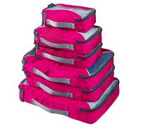 G4Free 4pcs/6pcs/7pcs Packing Cubes Suitcase Organiser Packing Bags Luggage Organiser Value Set for Travel Home Storage ((1S+2M+2L+1XL)-6PC, Pink)