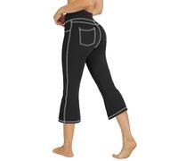 G4Free Bootcut Capri Pants Yoga Pants for Women High Waist Casual Flare Pants with 4 Pockets Petite/Regular/Tall