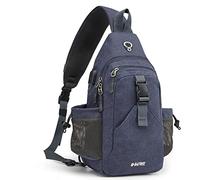 G4Free Canvas Sling Bag Crossbody Shoulder Chest Backpack with RFID Blocking, Hiking Casual Daypack for Women Men