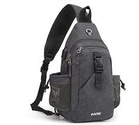 G4Free Canvas Sling Bag Crossbody Shoulder Chest Backpack with RFID Blocking, Hiking Casual Daypack for Women Men