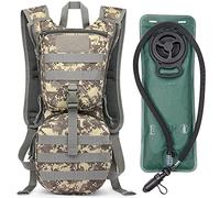G4Free Military Tactical Bag Hydration Pack Running Backpack with 3L Upgraded Water Bladder for Hiking Cycling Mountain Camping