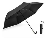 G4Free Mini Travel Umbrella UPF 50+ Ultralight Slim UV Protection Parasol, Compact Umbrella for Sun & Rain, Portable with J Hook Curved Handle Japanese Style