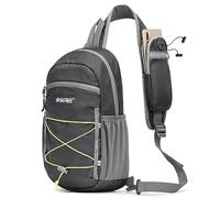 G4Free Sling Bag Backpack RFID Blocking Crossbody with Front Pocket Hiking Daypack Outdoor Chest Bag for Women Men(Dark Grey)