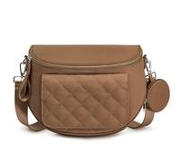 G4Free Small Diaper Bag with Portable Changing Pad, Nylon Crossbody Purse Bum Bags with Wipe Pocket Women, Brown